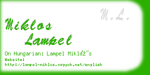 miklos lampel business card